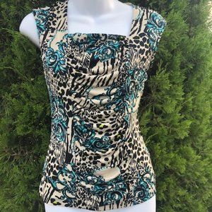 Style & Co PM  Sleeveless Blouse Front Ruching